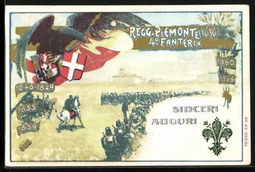 AK 4. Reggimento Fanteria Piemonte, Infanterie-Regiment Nr. 4 auf dem Marsch