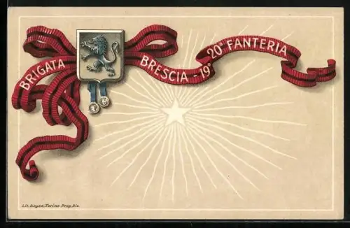 AK Brigata Brescia 20° Fanteria, Italienisches Infanterie-Regiment