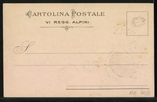 Präge-AK VI. Regg. Alpini