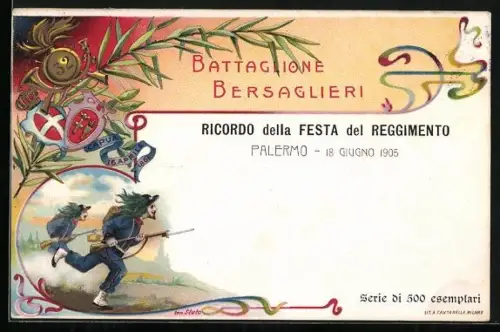 AK Palermo, Battaglione Bersaglieri, Ricordo della Festa del Reggimento