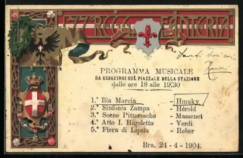 AK 77. Regg. Fanteria, Programma Musicale