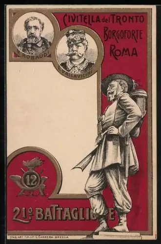 AK 21. Battaglione, Civitella del Tronto, Borgoforte, Roma