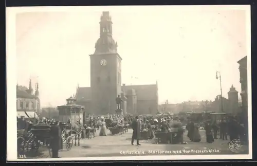 AK Christiania, Stortorvet med Vor Freiers kirke