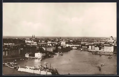 AK Helsingfors, Ortsansicht vom Flugzeug aus