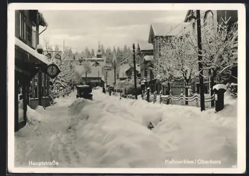 AK Hahnenklee / Oberharz, Strasse im Winter