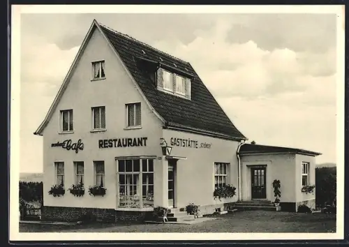 AK Ittenbach /Siebengebirge, Cafe und Restaurant Schöneck, Inh. Franz Brüggemann