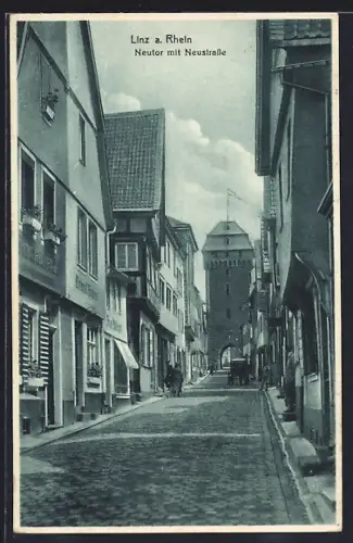 AK Linz a. Rh., Neutor mit Neustrasse