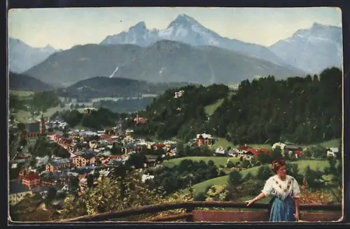 AK Berchtesgaden, Blick auf den Watzmann