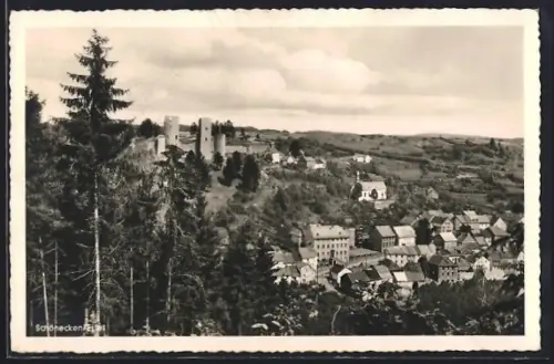 AK Schönecken /Eifel, Burg, Ortsansicht