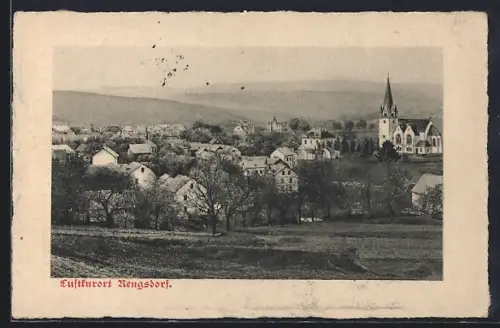 AK Rengsdorf, Ortsansicht mit Kirche