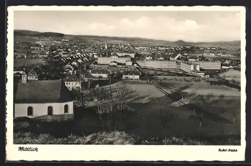 AK Wittlich, Gesamtansicht mit Kirche und Stadtpanorama