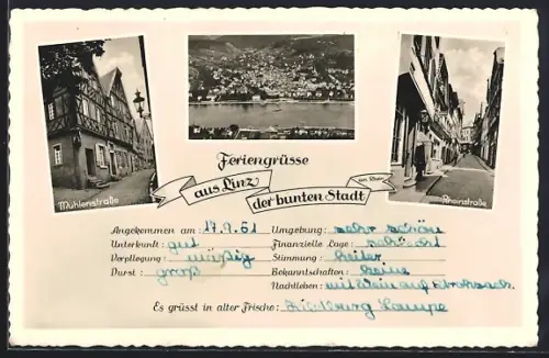AK Linz am Rhein, Mühlenstrasse, Rheinansicht, Rheinstrasse