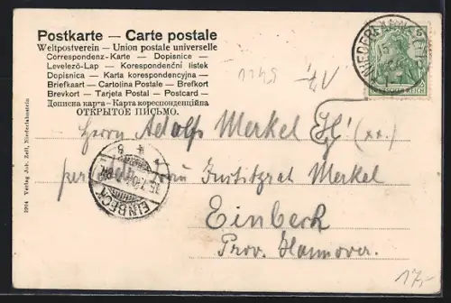AK Niederlahnstein, Partie aus dem Lahntal mit Hohenrheinh