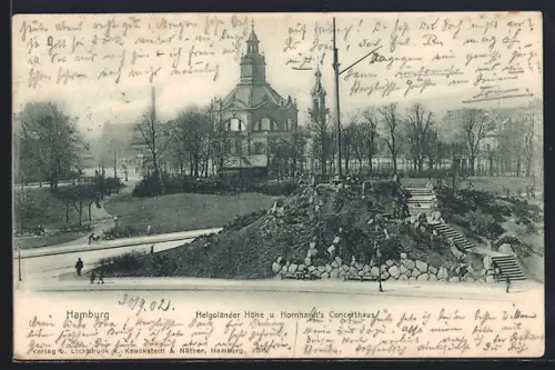 AK Hamburg-St.Pauli, Helgoländer Höhe, Hornhardt`s Concerthaus