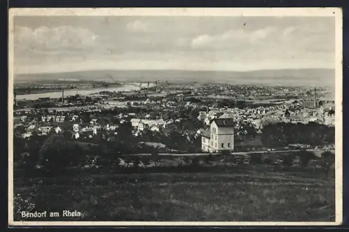 AK Bendorf am Rhein, Panoramaansicht der Stadt und Umgebung