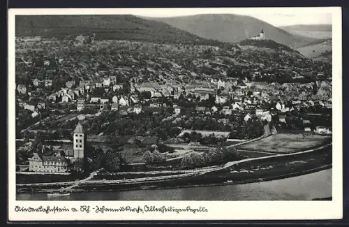 AK Niederlahnstein a. Rh., Ortsansicht mit Johanniskirche, Allerheiligenkapelle