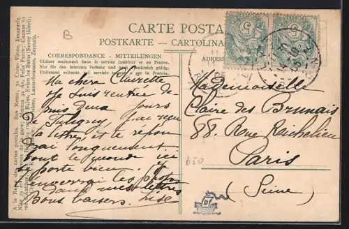 AK Aix-les-Bains, La place Carnot avec calèche et passants