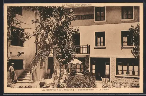 AK Les Chapieux, Edelweiss-Hôtel, Le Jardin