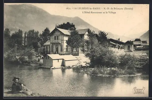 AK La Léchère-les-Bains, L`Hôtel-Restaurant et le Village