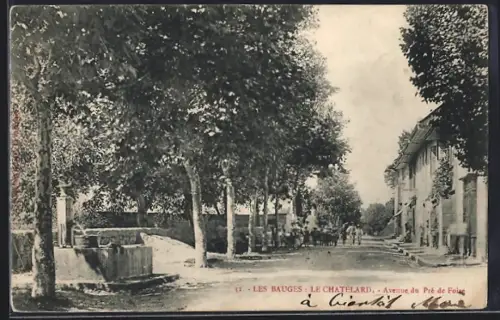 AK Le Châtelard, Avenue du Pré de Foire en été