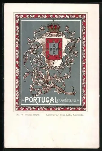 AK Wappen vom Königreich Portugal