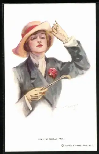 Künstler-AK Wiener Werkstätte Nr. 432: On The Bridal Path
