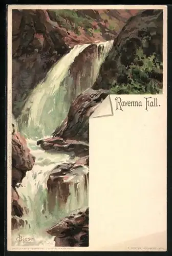 Künstler-AK Carl Biese: Ravenna Fall - Wasserfall
