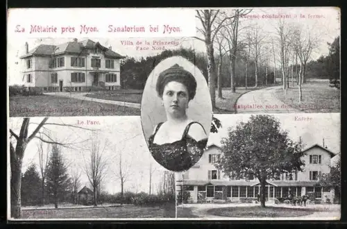 AK Nyon, Sanatorium, Portrait Kronprinzessin Luise von Sachsen