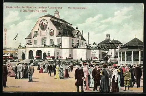 AK Nürnberg, Bayerische Jubiläums-Landesausstellung 1906, Hauptrestauration