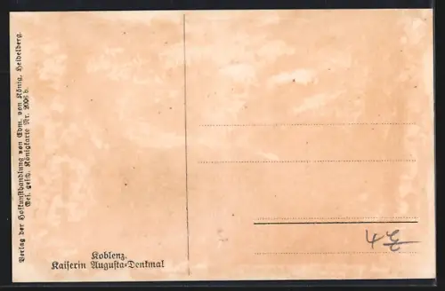 AK Koblenz, Kaiserin Augusta-Denkmal