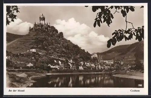AK Cochem /Mosel, Stadtansicht mit Reichsburg