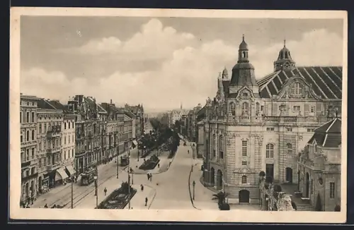 AK Köln-Neustadt, Opernhaus am Habsburgerring mit Strassenbahn