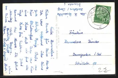 AK Iserlohn, Alexanderhöhe, Rathausmarkt, Jugendherberge