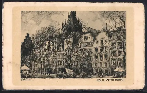 Künstler-AK Köln, Alter Markt