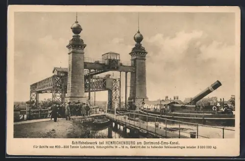 AK Henrichenburg, Schiffshebewerk am Dortmund-Ems-Kanal