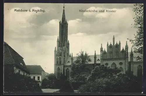 AK Malchow i. Mecklbg., Klosterkirche und Kloster