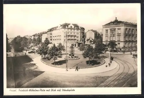 AK Kassel, Friedrich-Wilhelms-Platz mit Blick auf Ständeplatz