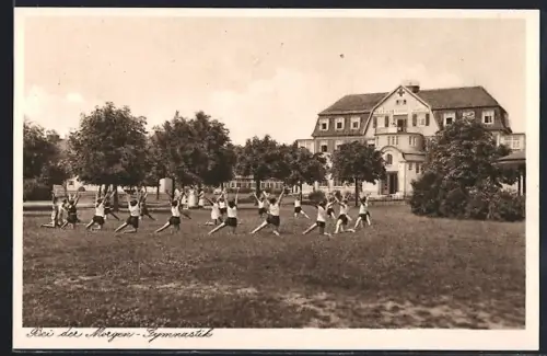 AK Nordholz /Lehe, Kinder-Erholungsheim Deutsches Rotes Kreuz, Morgen-Gymnastik