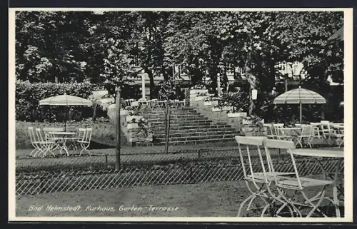 AK Bad Helmstedt, Kurhaus, Garten-Terrasse