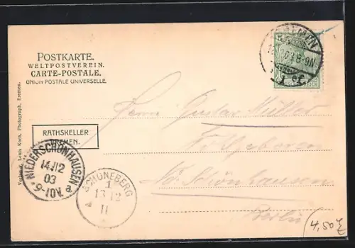 AK Bremen, Restaurant Ratskeller, Bacchuszimmer