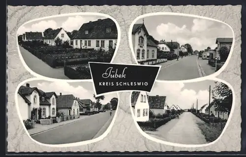 AK Jübek /Schleswig, Verschiedene Ortsansichten