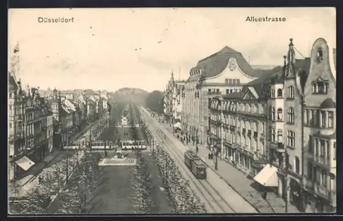 AK Düsseldorf, Alleestrasse, Strassenbahn