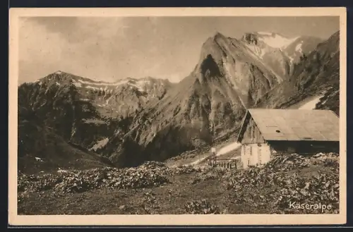 AK Oberstdorf, Käseralpe, Allgäuer Gebirgslandschaft