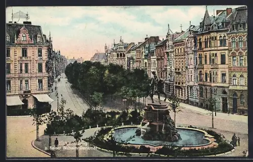 AK Köln-Neustadt, Hansaring, Kaiser Wilhelm-Denkmal