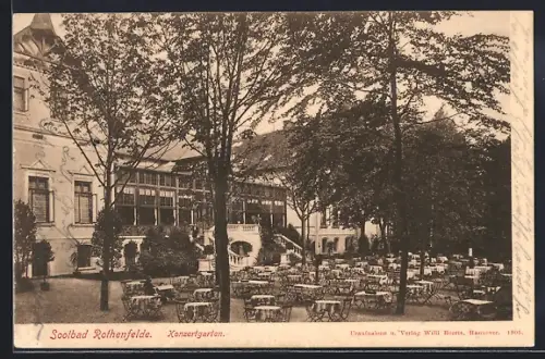 AK Bad Rothenfelde, Konzertgarten, Restaurant