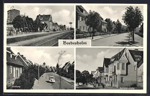 AK Bordesholm, Bahnhof, Steenredder, Bahnhofstrasse, Siedlung