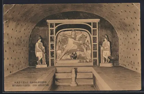 AK Saalburg, Kastell, Mithras-Tempel, das Heiligtum