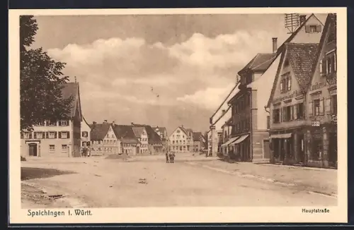 AK Spaichingen i. Württ., Hauptstrasse mit Conditorei