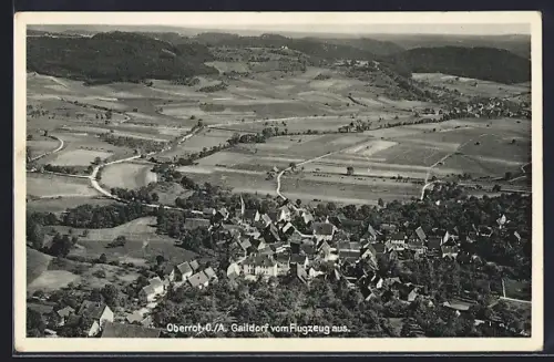 AK Oberrot /O. A., Ortsansicht vom Flugzeug aus