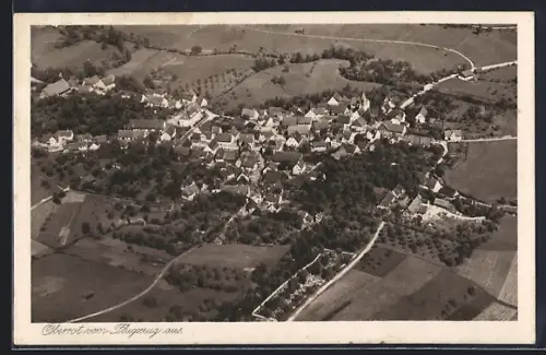 AK Oberrot, Ortsansicht vom Flugzeug aus